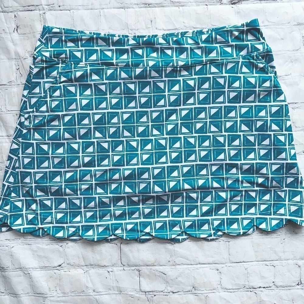 NWOT Women’s Medium Lillie Green Turquoise Polyester Skort